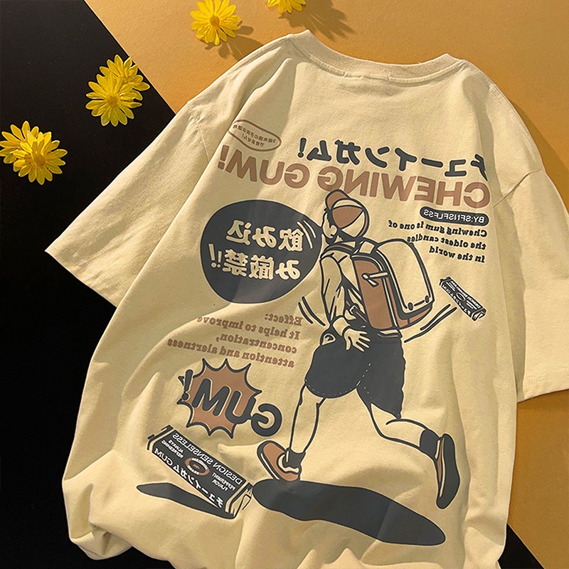 Áo thun nam nữ unisex tay lỡ FJHA84 Eyeshopmc , áo phông oversize cổ tròn streetwear