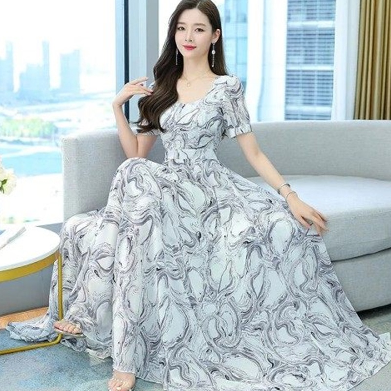 Đầm Chiffon Dáng Dài Cao Cấp Thời Trang Xuân Hè Phong Cách Mới 2022 Dành Cho Nữ Đi Biển