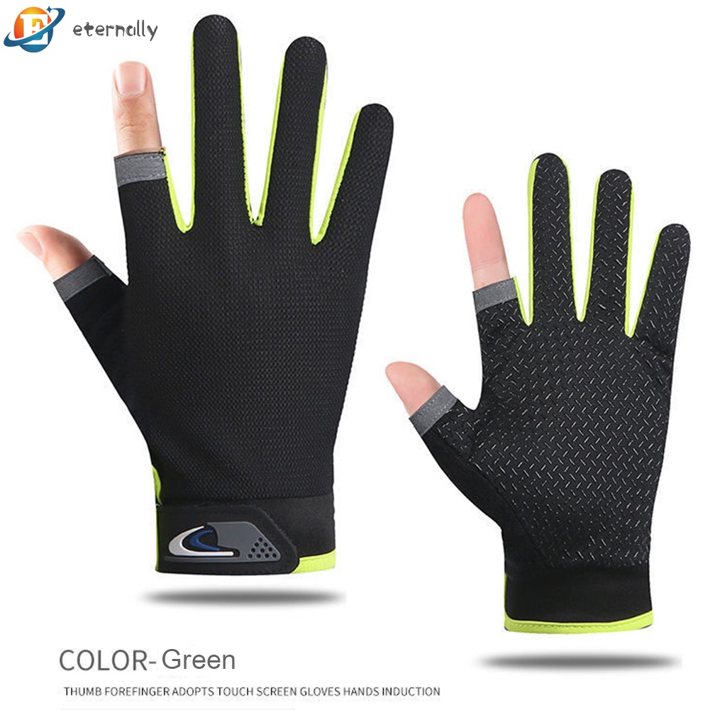 Đôi găng tay thể thao hở 2 ngón chống trượt sử dụng câu cá