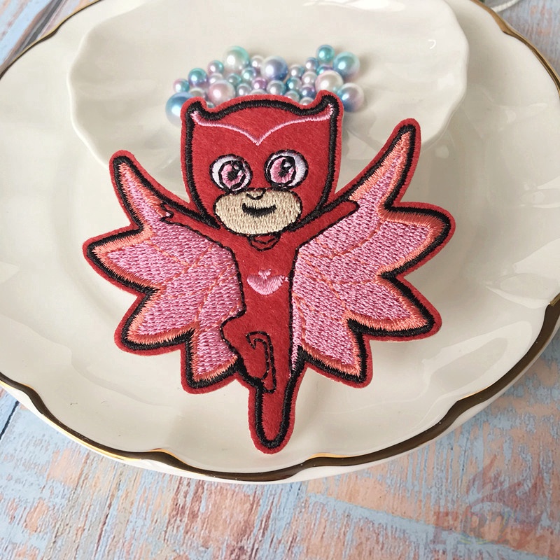 ☸ Đồng Hồ Đeo Tay P.J P.J Chất Lượng Cao Mặt Nạ Hoạt Hình Xinh Xắn Chất Lượng ☸ 1 Miếng Dán Ủi Quần Áo Hình Catboy Gekko Owlette