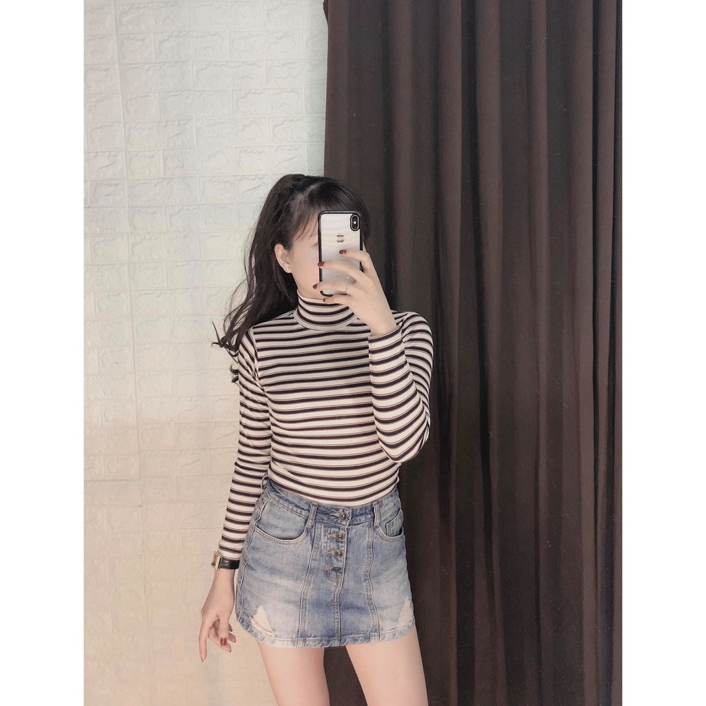 Áo Body Cổ Lọ Tay Dài