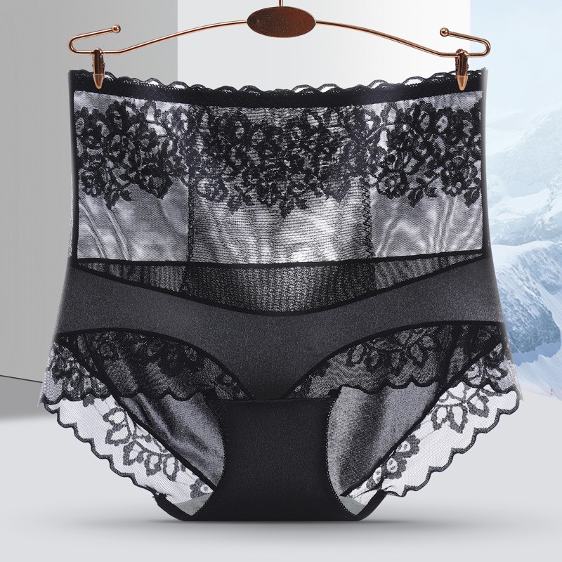 High-waist underwear women's antibacterial hip-lifting pure cotton lace-up abdomen waist shaping pants ladies briefs thin | BigBuy360 - bigbuy360.vn