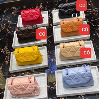 Túi prada phụ kiện đồng màu hàng super full hộp