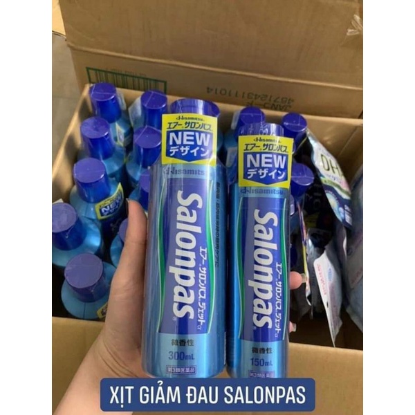 Xịt giảm đau tức thì Salonpas hàng nội địa Nhật chính hãng 300ml, 150ml, 100ml