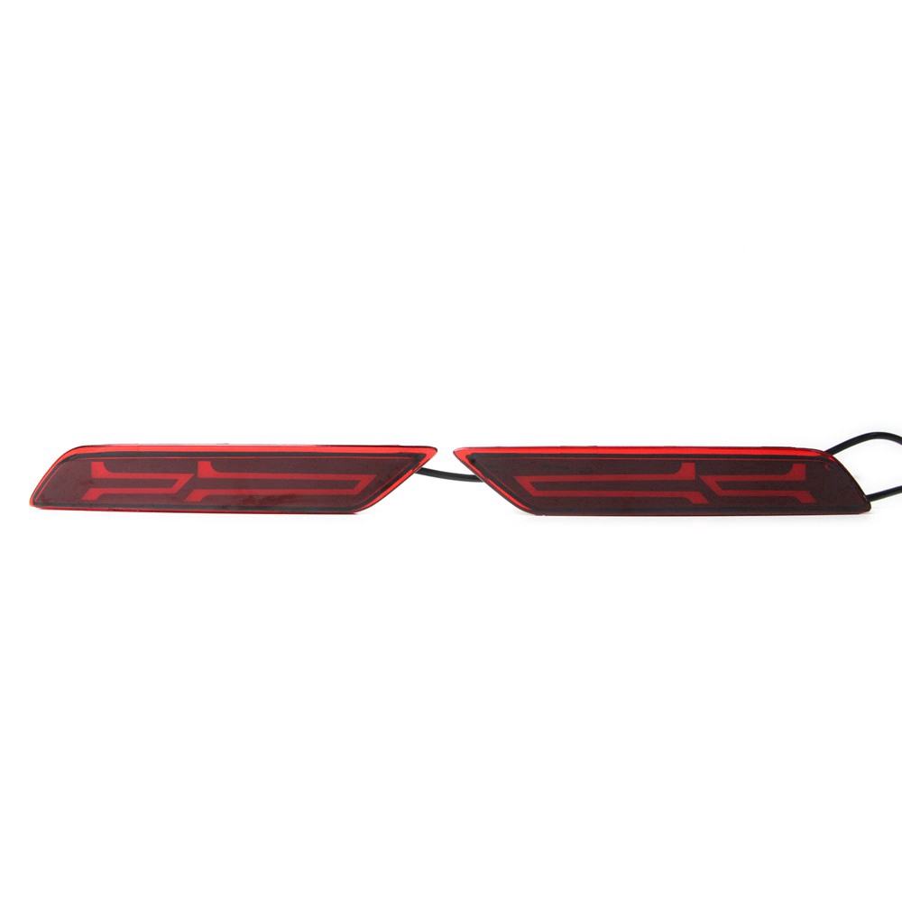 Red LED Reflector Rear Bumper Tail Light For Honda City 2017 2018 2019 Driving Stop Brake Signal Lamp FJ Shape
