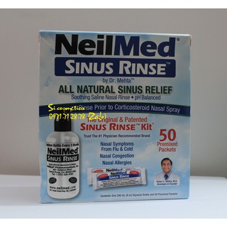 Bộ rửa mũi Neilmed Sinus Rinse (1 bình + 50 gói muối)