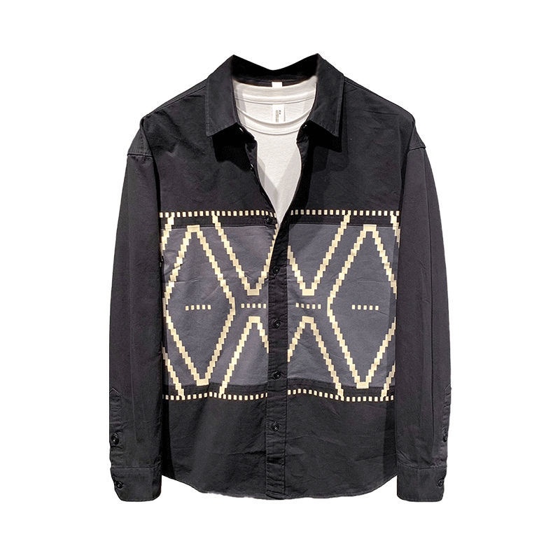 Áo Sơ Mi Tay Dài Dáng Rộng Thời Trang Cá Tính Dễ Phối Đồ Cho Nam