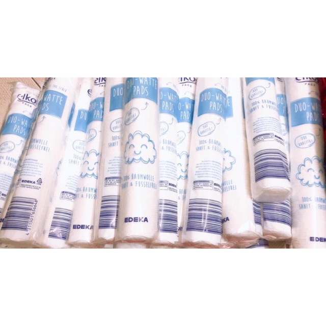 bông tẩy trang Elkos và Isana Đức