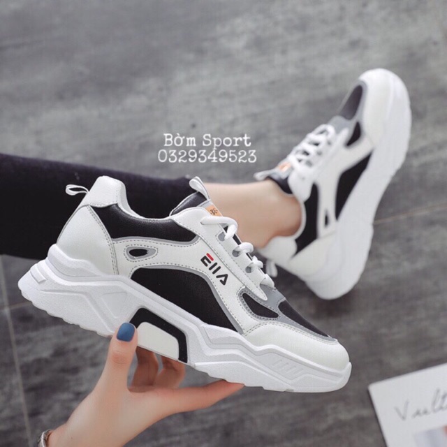 Giày sneaker nam nữ - giày thể thao nam nữ thời trang Hàn quốc đế nâng chiều cao Hàng mới về 2020 - 016 - Đen