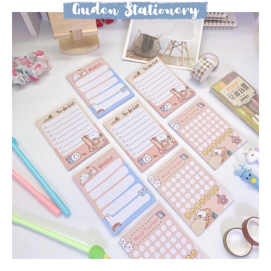 Giấy note chú gấu dễ thương - giấy ghi chú dễ thương - Guden Stationery