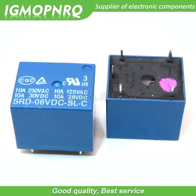 Bộ 5 Rơ Le SRD-03 05 06 09 24 12VDC-SL-C 5PINS 3V 5V 6V 9V 24V 12V Chất Lượng Cao