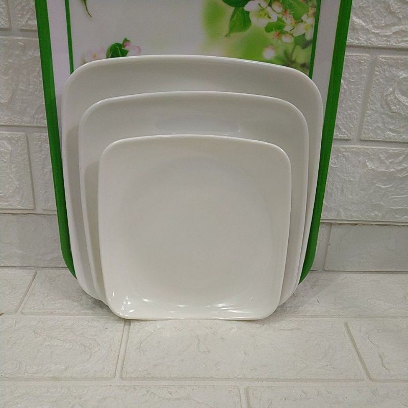 Đĩa phíp vuông trắng 16×16cm, 19×19 cm,22×22cm