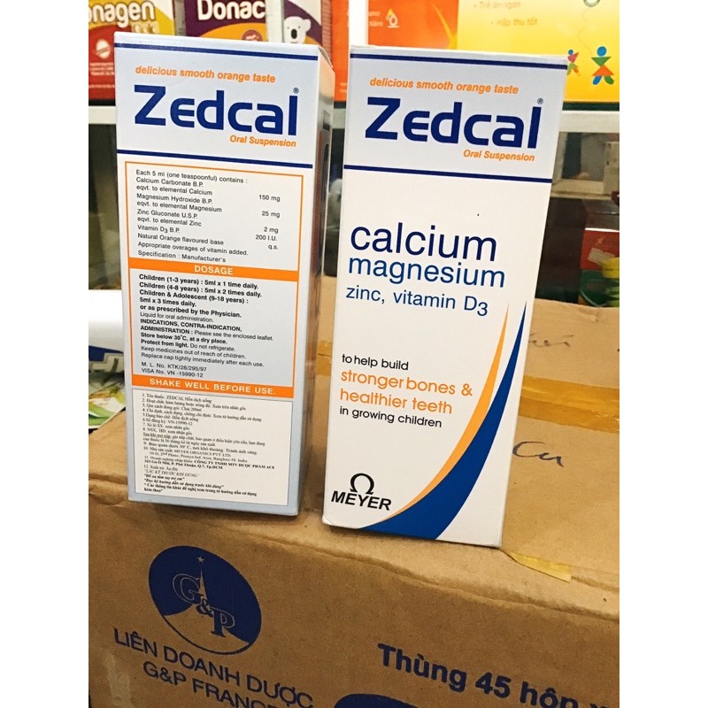 Siro ZEDCAL : calcium, magnesium, zinc... 200ml | BigBuy360 - bigbuy360.vn