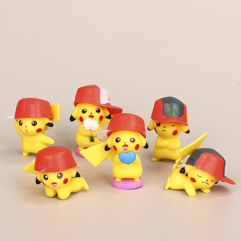 Set 6 mô hình Pikachu dễ thương