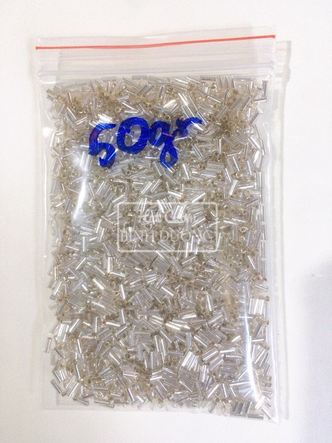1500-2000 HẠT ỐNG BẠC 3mm 7mm TRANG TRÍ
