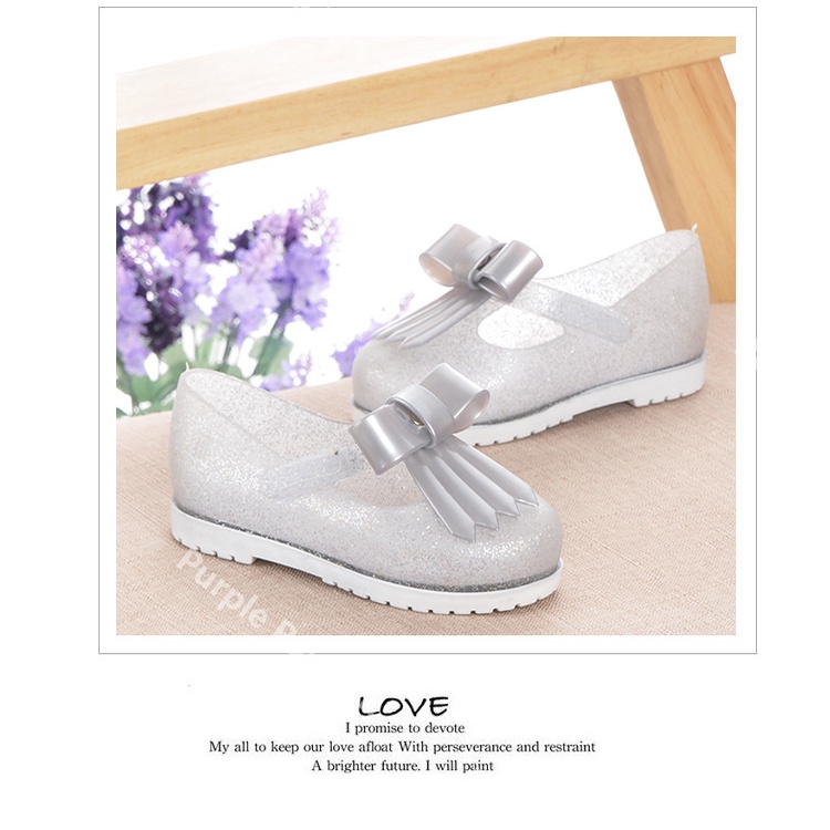 ✿Hàng có sẵn✿ Xăng đan đế mềm đính nơ cho bé gái