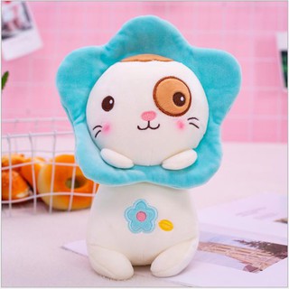 [CHUYÊN SỈ GIÁ SỐC] Gấu Bông Mèo Con Đeo Hoa Size 25cm (3 Màu)