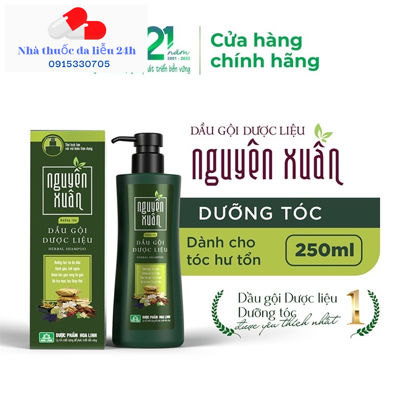 Dầu gội dược liệu Nguyên Xuân hoa linh 250ml - Chính hãng - dalieu24h