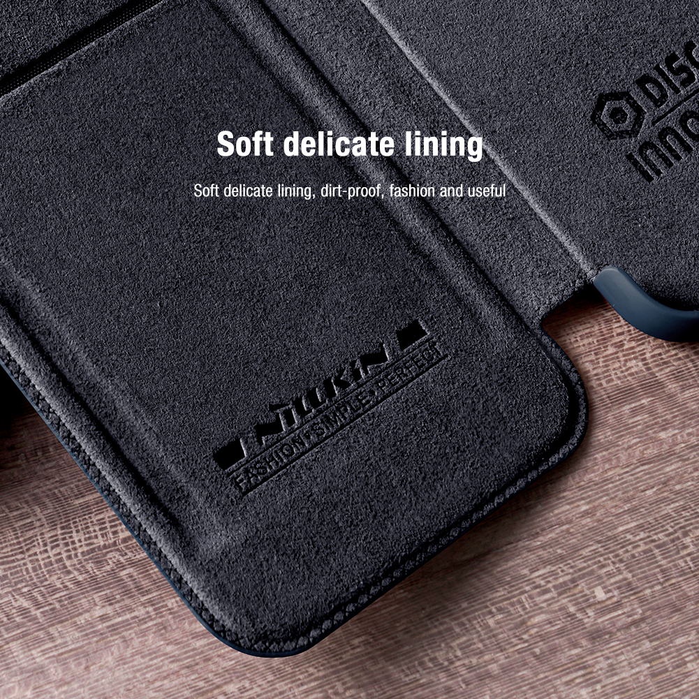 Bao da điện thoại nắp lật Nillkin QIN seri Pro cho SAMSUNG GALAXY S22 bảo vệ 360 độ toàn diện