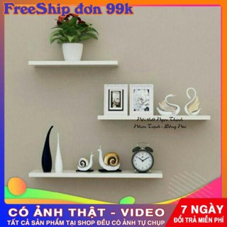 Kệ Gỗ treo tường trang trí 3 thanh ngang dài 50cm (chọn mầu) sẵn xưởng