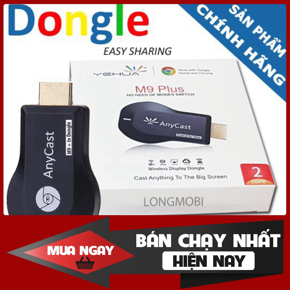 [FREESHIP] HDMI Không Dây ANYCAST M4 Plus/M9 Plus 2018 - Tốc Độ Kết Nối Siêu Nhanh (Dùng cho android/IOS) - Hàng chất lư