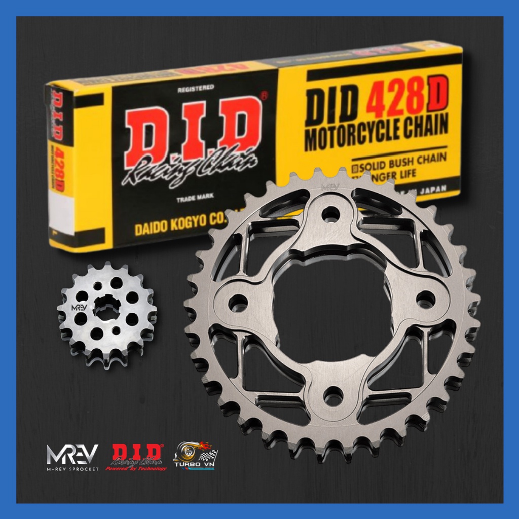 Nhông Sên Dĩa MREV cho xe Honda Wave RS125 / RSX fi / MSX125 / Blade 110/ Wave alpha 2016-2022/ Future125 Fi