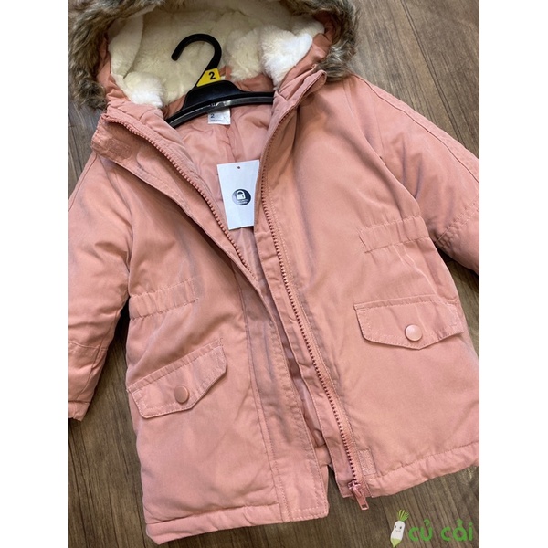 Áo parka An.ko bé gái hồng đất A55