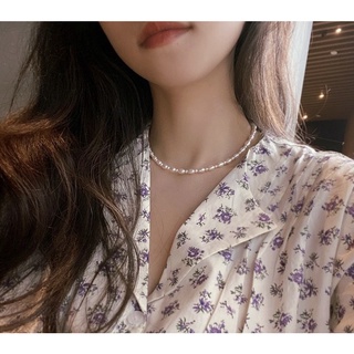 Vòng cổ trai phối kiểu hạt gạo size 6 li