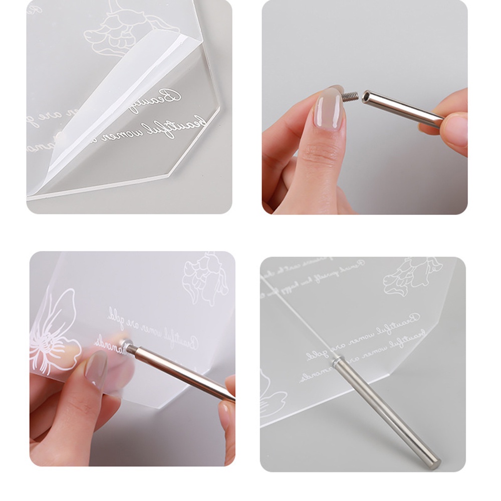 [Hàng mới về] Khay trưng bày móng tay nghệ thuật hình hoa hồng bằng acrylic chuyên nghiệp