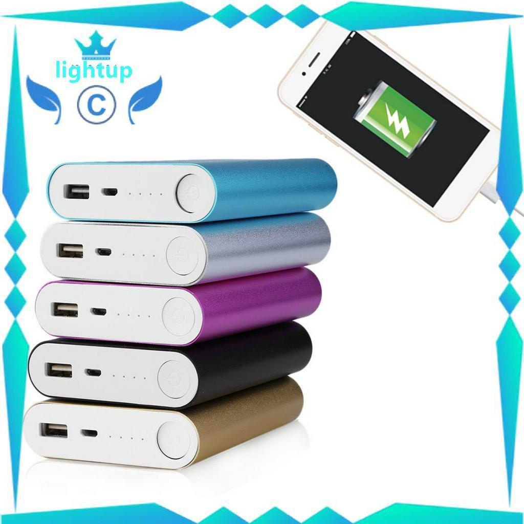 Vỏ pin sạc dự phòng 10400mAh USB cổng USB có đèn thích hợp cho 4 pin 18650