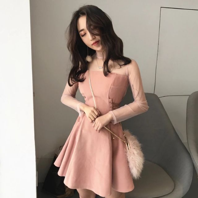 [ORDER TAOBAO ] Váy bánh bèo đan dây thắt eo