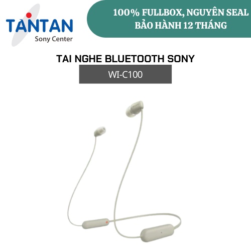 Tai Nghe BLUETOOTH Sony WI-C100 | Siêu nhẹ 19g - Pin 25h - Sạc nhanh - Nghe gọi chất lượng cao - DSEE