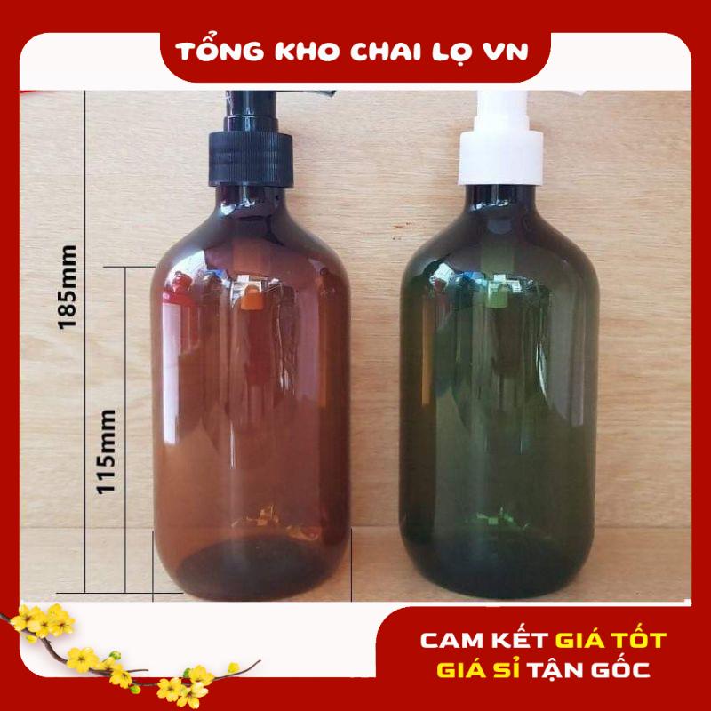 Chai Chiết Mĩ Phẩm ❤ SIÊU RẺ ❤ Chai nhựa pet vòi nhấn 300ml,500ml đựng dầu gội, sữa tắm , phụ kiện du lịch