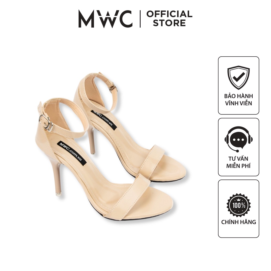 Giày MWC 3973 - Giày Cao Gót 7cm Nữ Đế Nhọn , Giày Sandal Cao Gót Quai Ngang Dây Mảnh