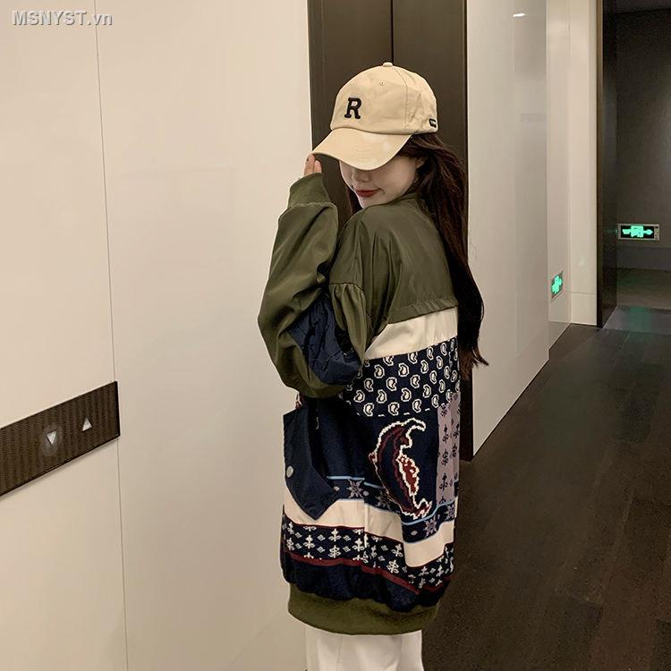 ✲☈Áo khoác bóng chày dáng rộng màu sắc thời trang thu đông phong cách Hàn Quốc cho nữ | BigBuy360 - bigbuy360.vn