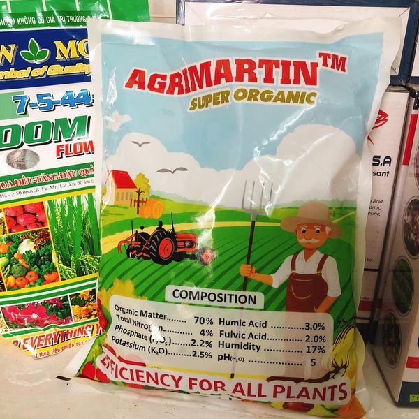 Phân hữu cơ cao cấp dạng viên AGRIMARTIN bịch 01kg