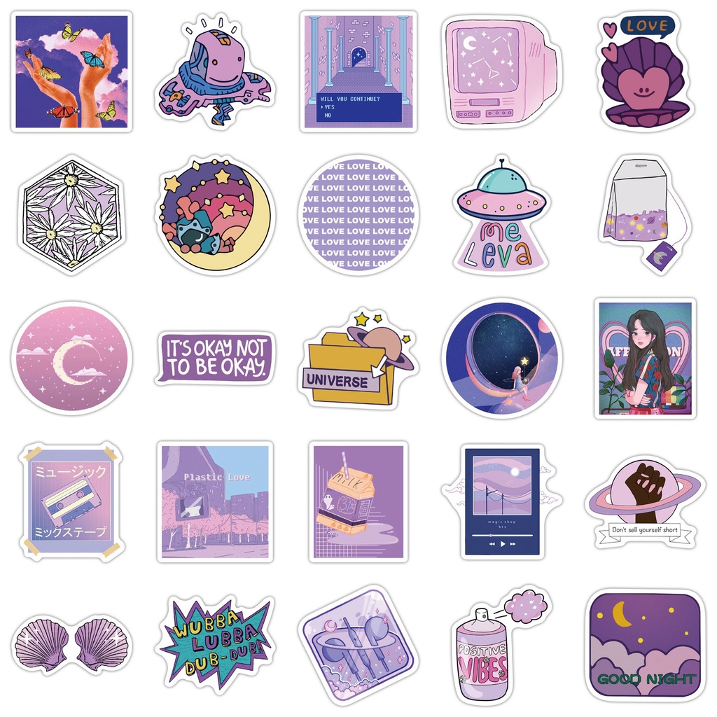 H158 - Sticker Hình Cô Gái - PVC/ Hình dán Chống nước