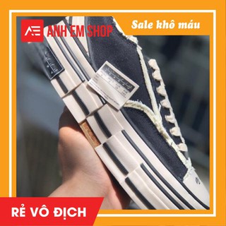 xVESSEL giày vải rách đế gỗ