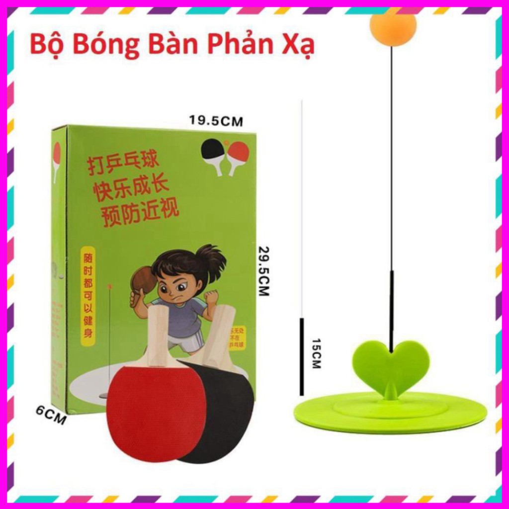 Bộ đồ chơi bóng bàn phản xạ cho bé , Bộ sản phẩm bóng bàn phản xạ