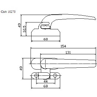 [CHÍNH HÃNG] Tay Gạt Cửa Sổ, Cửa Nhôm, Chốt Gài, Chốt Móc Cửa VIỆT TIỆP 10270 Hợp Kim Trắng Sữa, Cao Cấp, An Toàn