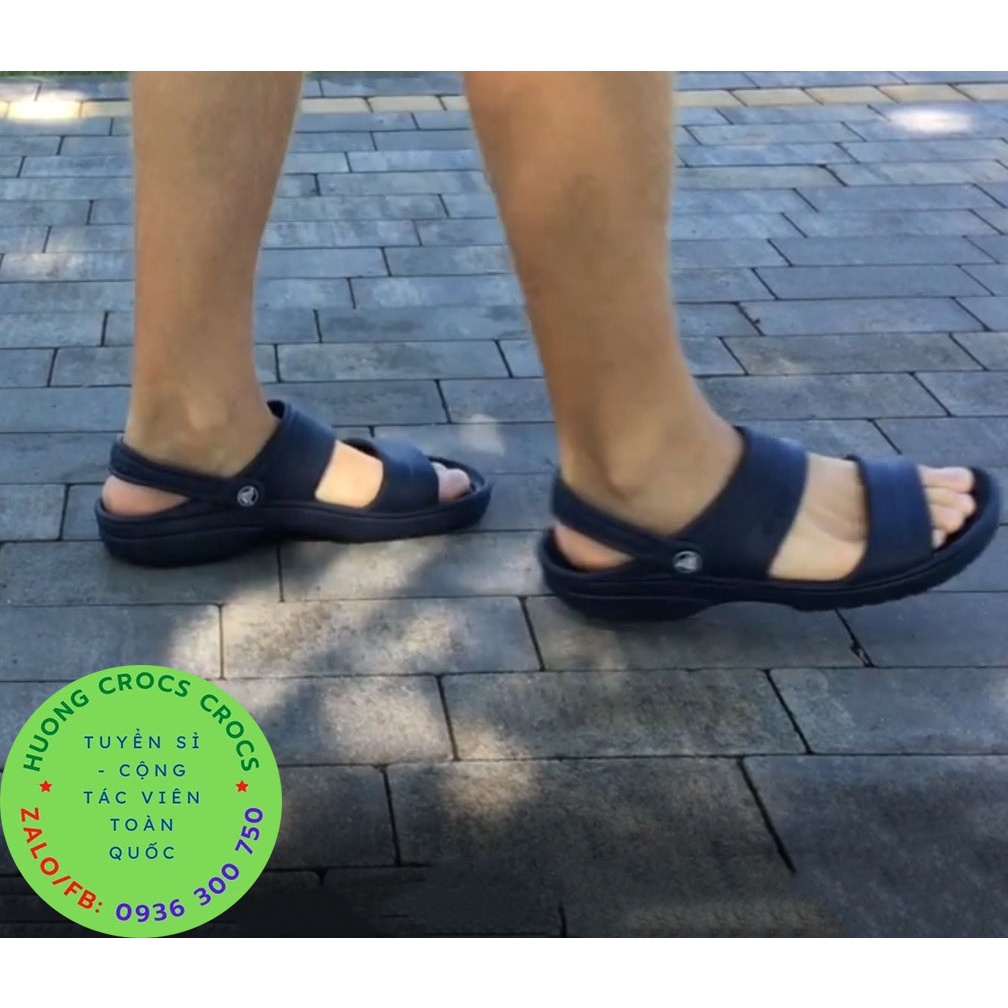 DÉP SANDAL CROCS CLASSIC CHO NAM MÀU XANH NAVY CHUẨN XỊN FULL BOX