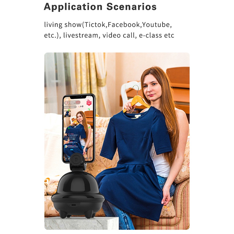 Giá đỡ điện thoại xoay 360 độ màu đen | BigBuy360 - bigbuy360.vn