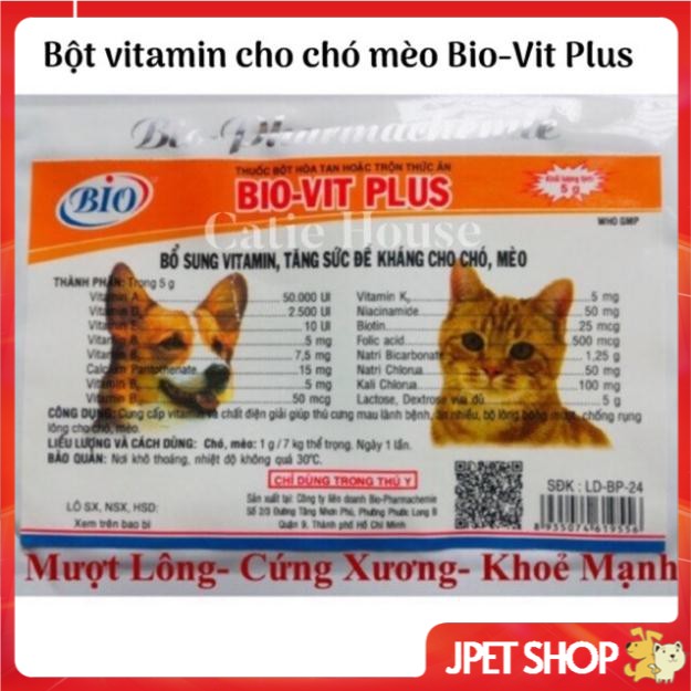 Bột bổ sung vitamin cho chó mèo Bio Vit Plus 5g