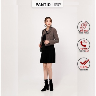FAV9800 - Áo vest nữ thiết kế dạng khoác sọc ngang kéo khoá dáng áo lửng cách điệu - PANTIO