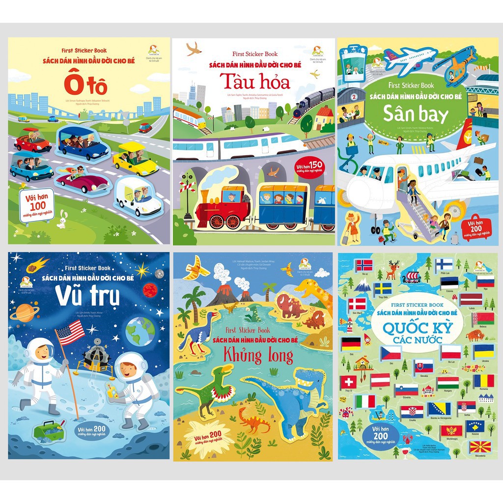 Sách - First sticker book - Sách dán hình đầu đời cho bé (Lẻ cuốn)