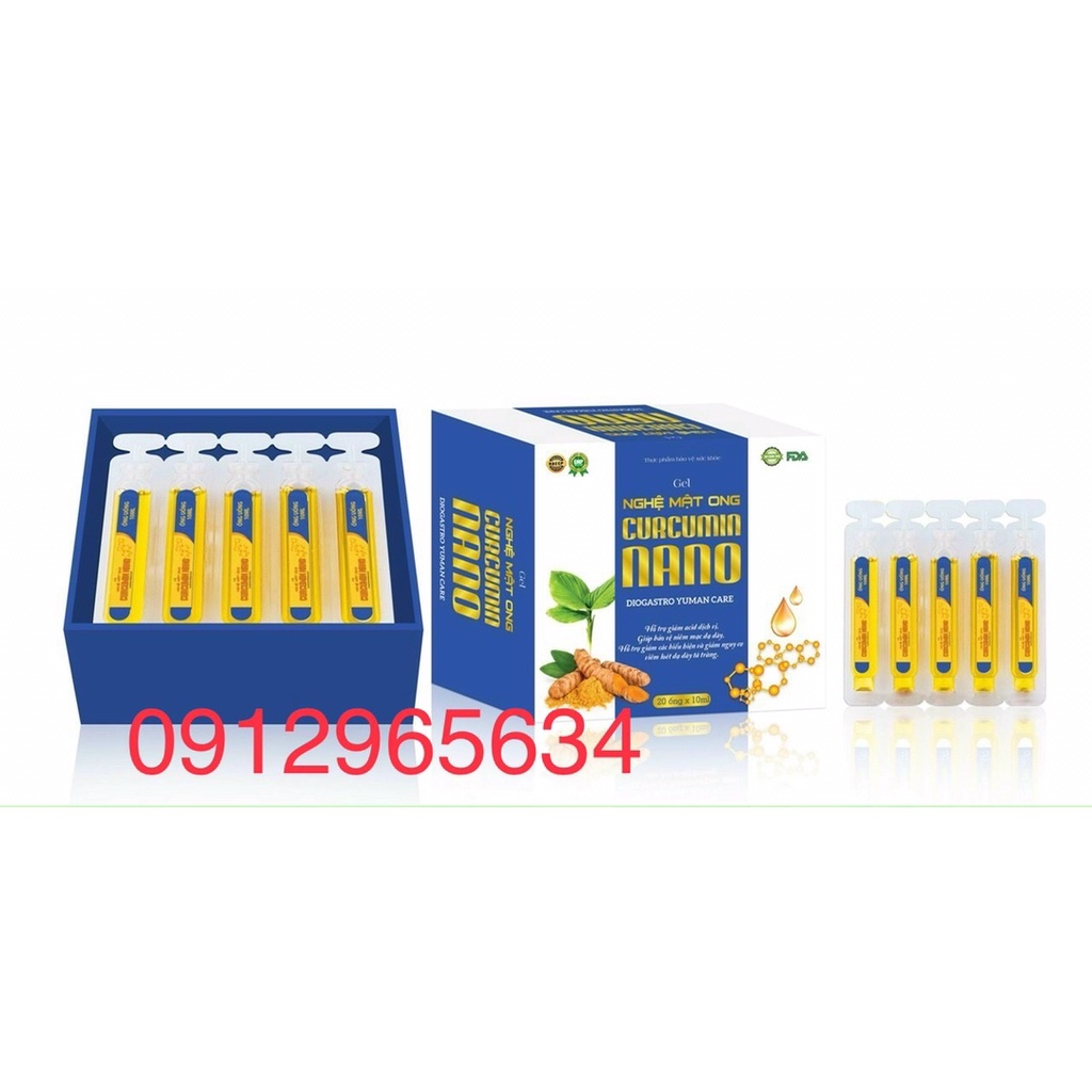Gel Nghệ Mật ong Curcumin Nano Diogastro Yuman Care hỗ trợ dạ dày
