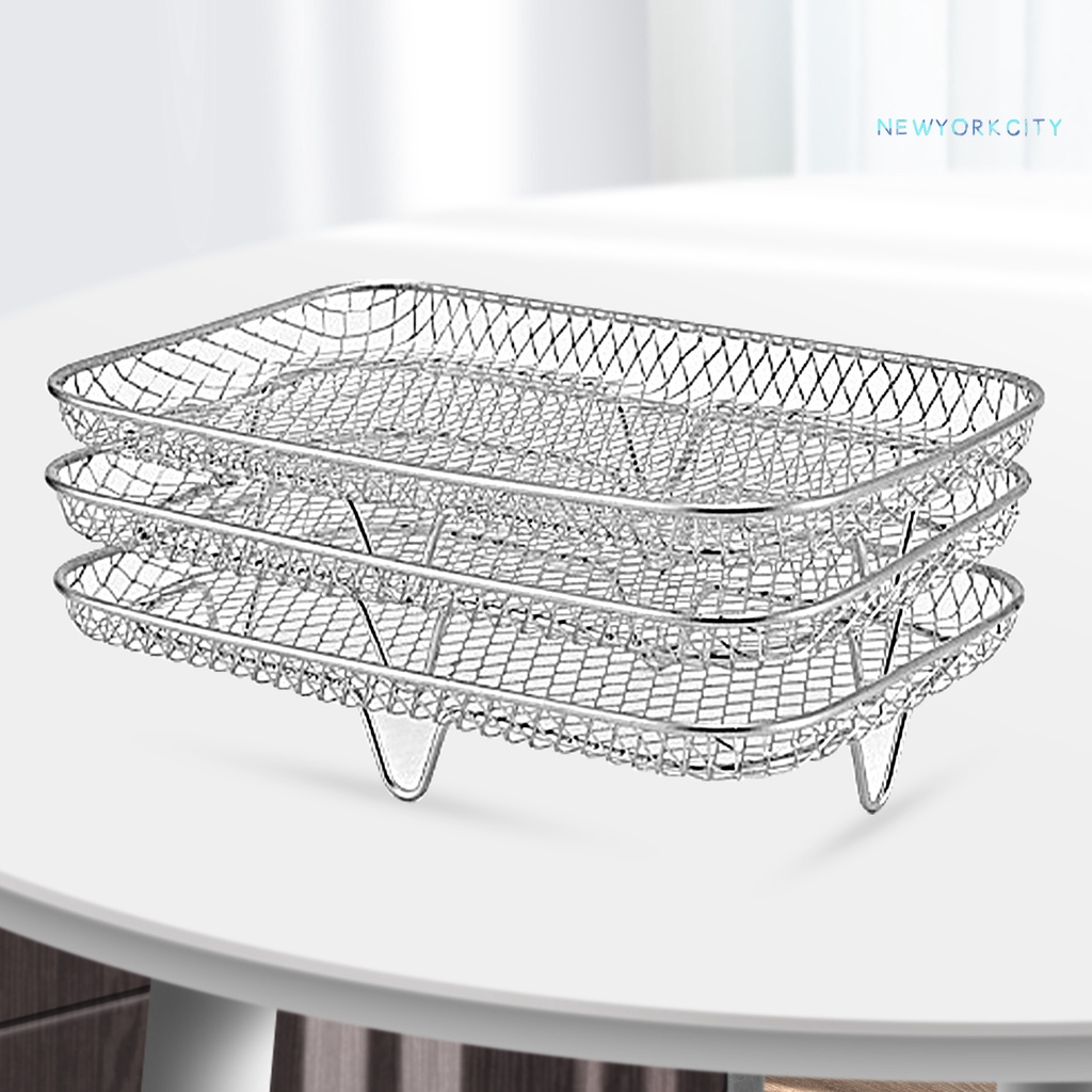 Set 3 Giá Đỡ Nồi Chiên Bằng Thép Không Gỉ Cách Nhiệt Tiện Dụng Cho Nhà Bếp