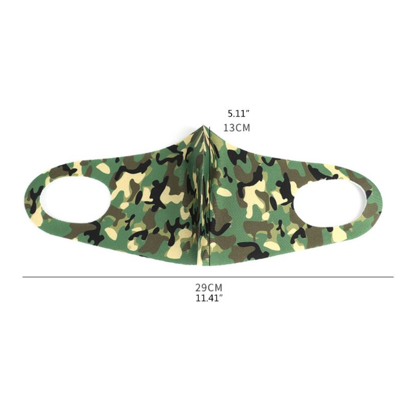 Set 3 Khẩu Trang Cotton Rằn Ri Bảo Vệ Mặt Chống Gió Cho Thanh Thiếu Niên