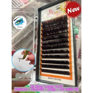 Lông mi nối 0.07 C,Cc,D,U Layer siêu bắt keo/ mi lụa