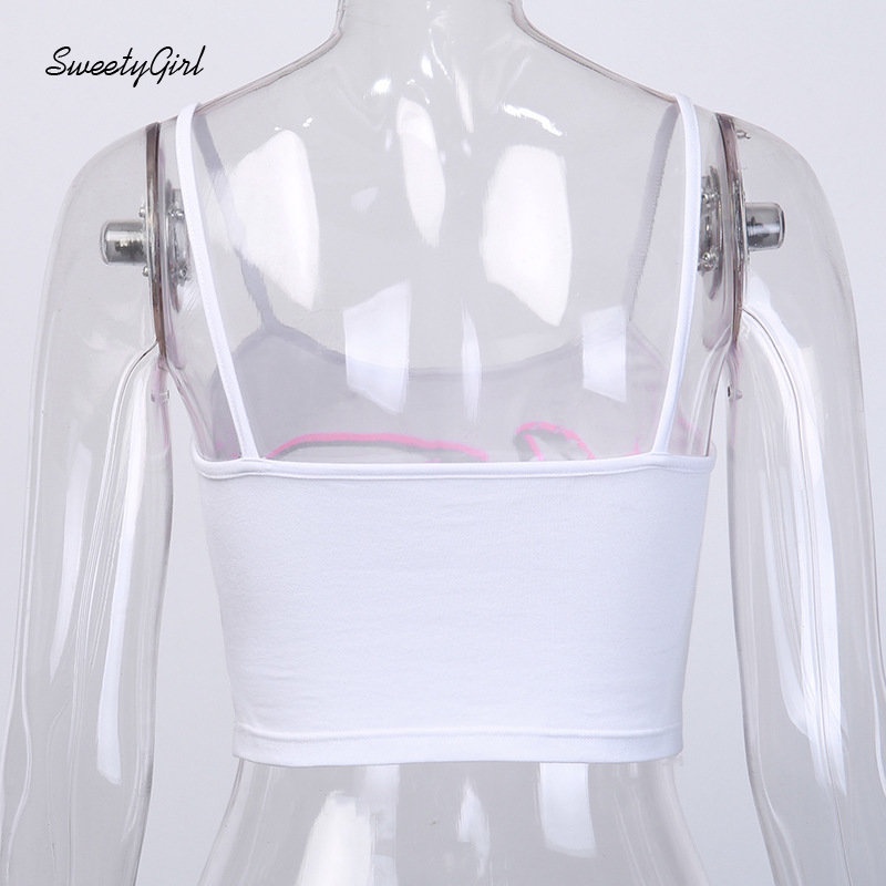 Áo Tank Top Cổ Tròn In Chữ Màu Tương Phản Thời Trang 2022 Quyến Rũ Cho Nữ